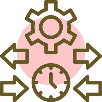 Quick Flow Linear Circle Icon vector