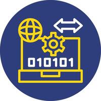 Swift Flow Dual Line Circle Icon vector