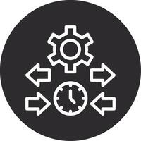 Quick Flow Inverted Icon vector