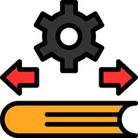 Edu Flow Line Filled Icon vector