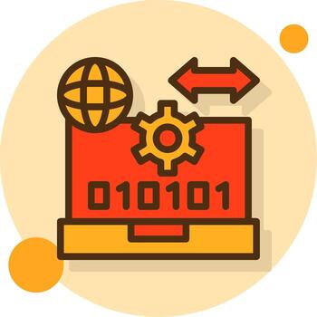 rápido fluir lleno sombra circulo icono vector