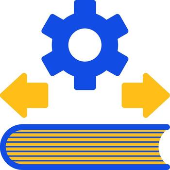 edu fluir plano dos color icono vector