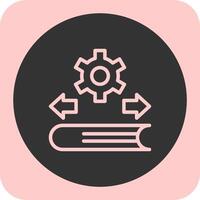 Edu Flow Linear Round Icon vector