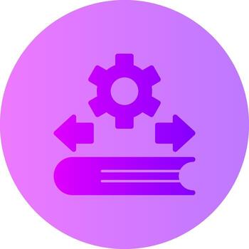 edu fluir degradado circulo icono vector