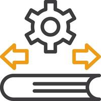 Edu Flow Line Circle Icon vector