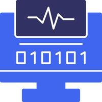 Byte Pulse Solid Two Color Icon vector