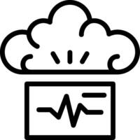 Mind Pulse Line Icon vector