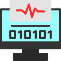 Byte Pulse Flat Icon vector