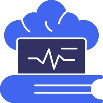 Learn Pulse IQ Solid Two Color Icon vector