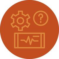 Quiz Pulse Line Multi color Icon vector