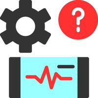 Quiz Pulse Flat Icon vector