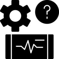 Quiz Pulse Glyph Icon vector