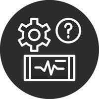 Quiz Pulse Inverted Icon vector