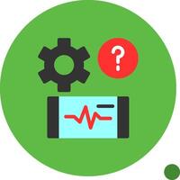 Quiz Pulse Flat Shadow Icon vector