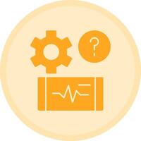 Quiz Pulse Multicolor Circle Icon vector