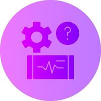 Quiz Pulse Gradient Circle Icon vector