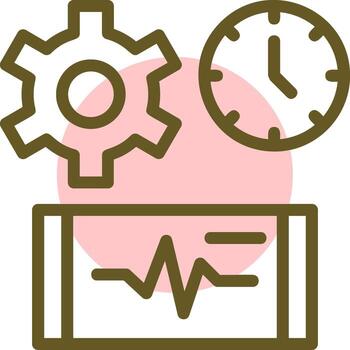 Quick Pulse Linear Circle Icon vector