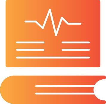 Edu Pulse Solid Multi Gradient Icon vector