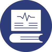Edu Pulse Glyph Circle Icon vector