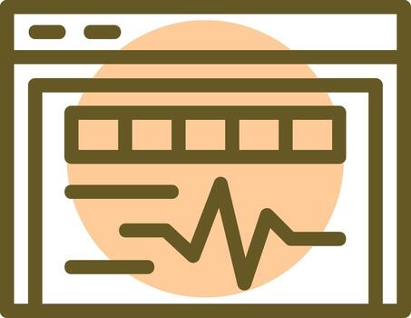 Ace Pulse Linear Circle Icon vector