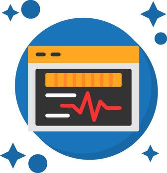 Ace Pulse Tailed Color Icon vector