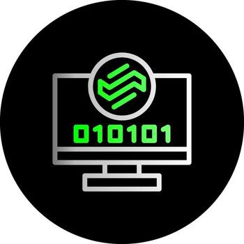 byte ola doble degradado circulo icono vector