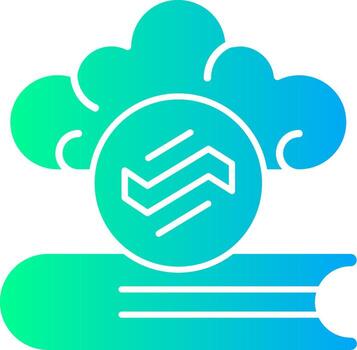 Learn Wave IQ Solid Multi Gradient Icon vector