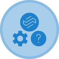 Quiz Wave Multicolor Circle Icon vector