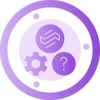 Quiz Wave Glyph Gradient Icon vector