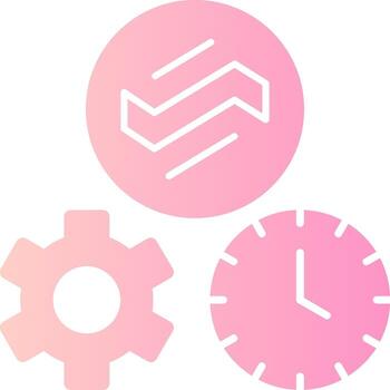 Quick Wave Solid Multi Gradient Icon vector