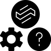 Quiz Wave Glyph Icon vector