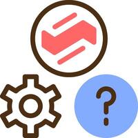 Quiz Wave Color Filled Icon vector