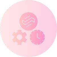 Quick Wave Gradient Circle Icon vector