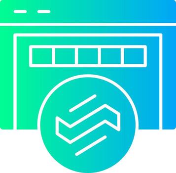 Ace Wave Solid Multi Gradient Icon vector