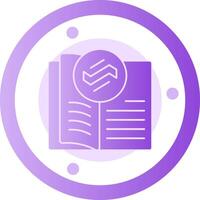Edu Wave Glyph Gradient Icon vector