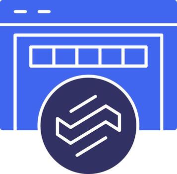 Ace Wave Solid Two Color Icon vector
