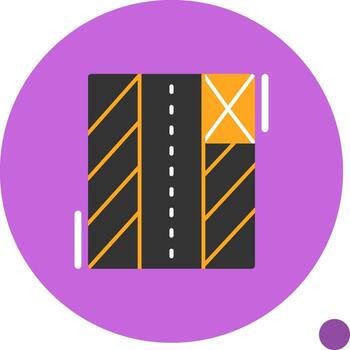 Loading zone Flat Shadow Icon vector