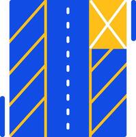 Loading zone Flat Two Color Icon vector