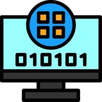 Byte Vista Line Filled Icon vector