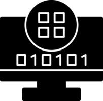 Byte Vista Glyph Icon vector