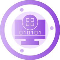 Byte Vista Glyph Gradient Icon vector