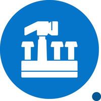 Tool Kit Glyph Shadow Icon vector