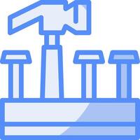 Tool Kit Line Filled Blue Icon vector