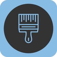 Paintbrush Linear Round Icon vector