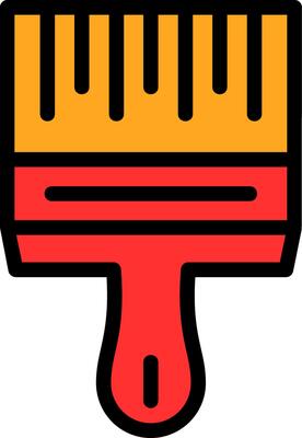 Paintbrush Line Filled Icon