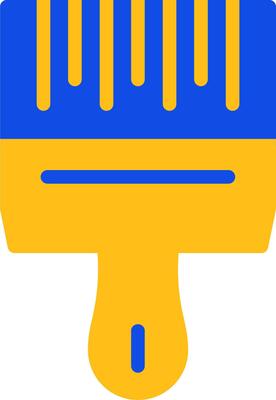 Paintbrush Flat Two Color Icon