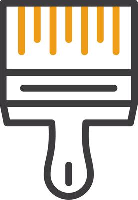 Paintbrush Line Circle Icon