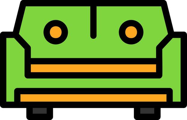 Sofa Line Filled Icon