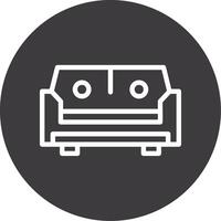 Sofa Outline Circle Icon vector