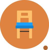 Chair Flat Shadow Icon vector